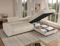 Coltar extensibil dreapta 5 locuri ELTAP, Colesio, 274x200x93 cm, lemn/poliester, bej