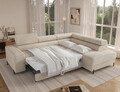 Coltar extensibil dreapta 5 locuri ELTAP, Colesio, 274x200x93 cm, lemn/poliester, bej