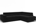Coltar extensibil dreapta 5 locuri ELTAP, Colesio, 274x200x93 cm, lemn/poliester, negru