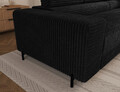 Coltar extensibil dreapta 5 locuri ELTAP, Colesio, 274x200x93 cm, lemn/poliester, negru