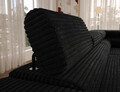 Coltar extensibil dreapta 5 locuri ELTAP, Colesio, 274x200x93 cm, lemn/poliester, negru