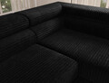 Coltar extensibil dreapta 5 locuri ELTAP, Colesio, 274x200x93 cm, lemn/poliester, negru