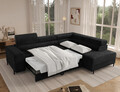 Coltar extensibil dreapta 5 locuri ELTAP, Colesio, 274x200x93 cm, lemn/poliester, negru