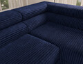 Coltar extensibil dreapta 5 locuri ELTAP, Colesio, 274x200x93 cm, lemn/poliester, albastru inchis