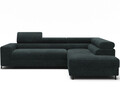 Coltar extensibil dreapta 5 locuri ELTAP, Colesio, 274x200x93 cm, lemn/poliester, verde inchis