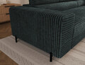 Coltar extensibil dreapta 5 locuri ELTAP, Colesio, 274x200x93 cm, lemn/poliester, verde inchis