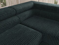 Coltar extensibil dreapta 5 locuri ELTAP, Colesio, 274x200x93 cm, lemn/poliester, verde inchis