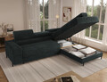 Coltar extensibil dreapta 5 locuri ELTAP, Colesio, 274x200x93 cm, lemn/poliester, verde inchis