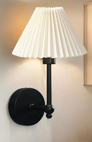 Aplica de perete, Opviq, 751ARL1150, Metal, Alb/Negru