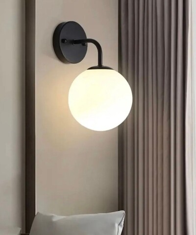 Aplica de perete, Opviq, 751ARL1143, Metal, Alb/Negru