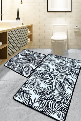 Set covorase de baie, L'essentiel Maison, Frond, Poliester, Multicolor