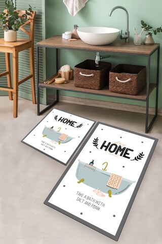 Set covorase de baie, L'essentiel Maison, Bathtub, Poliester, Multicolor