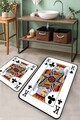 Set covorase de baie, L'essentiel Maison, Karo Playing Card, Poliester, Multicolor