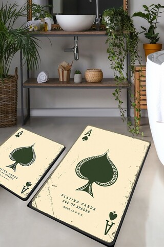 Set covorase de baie, L'essentiel Maison, Playing Cards, Poliester, Multicolor