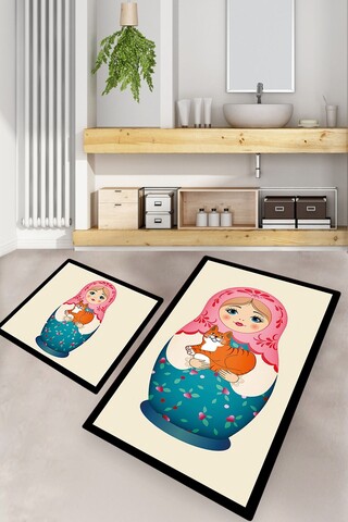 Set covorase de baie, L'essentiel Maison, Tumbler, Poliester, Multicolor