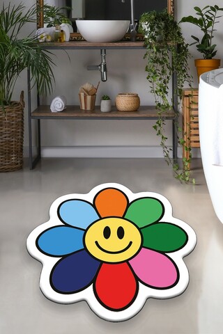 Covoras de baie, L'essentiel Maison, Smiling 100, Poliester, Multicolor
