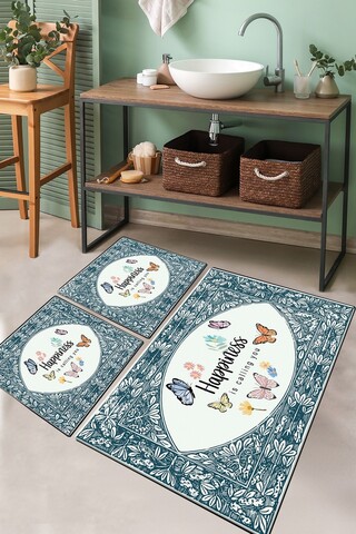 Set covorase de baie, L'essentiel Maison, Calling, Poliester, Multicolor