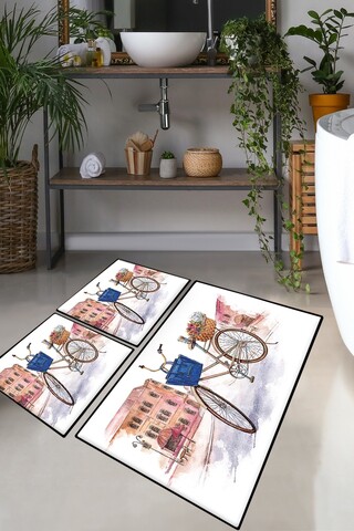 Set covorase de baie, L'essentiel Maison, Dance Street, Poliester, Multicolor