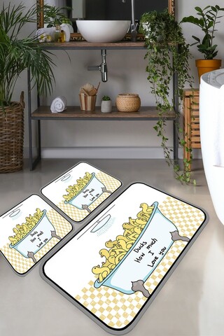 Set covorase de baie, L'essentiel Maison, Ducks, Poliester, Multicolor