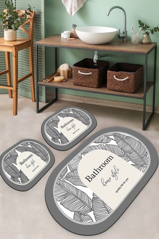 Set covorase de baie, L'essentiel Maison, Earth Surface, Poliester, Multicolor