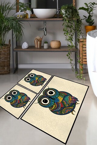 Set covorase de baie, L'essentiel Maison, Flyer, Poliester, Multicolor