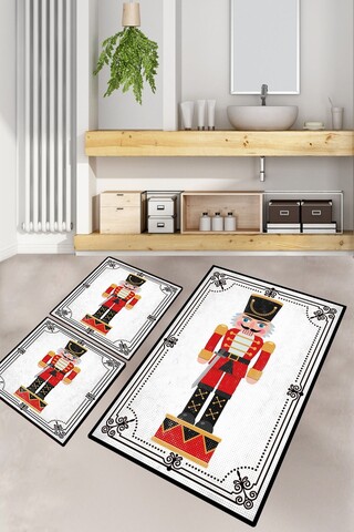 Set covorase de baie, L'essentiel Maison, Lead Soldier, Poliester, Multicolor