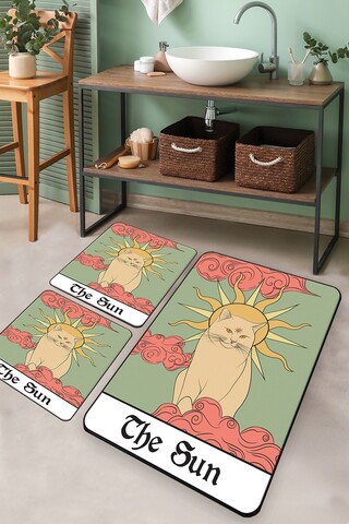 Set covorase de baie, L'essentiel Maison, Sunny The Sun, Poliester, Multicolor