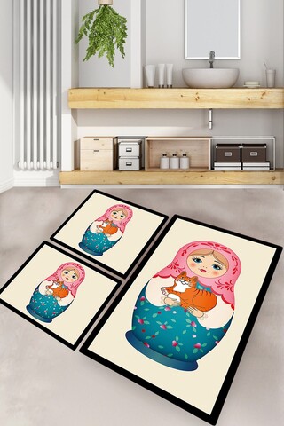 Set covorase de baie, L'essentiel Maison, Tumbler, Poliester, Multicolor