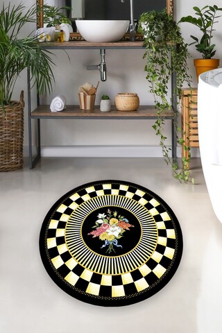 Covoras de baie, L'essentiel Maison, Quadratic 120, Poliester, Multicolor