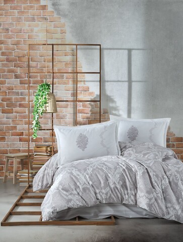 Lenjerie de pat dubla Super King (EU) (IT), L'essentiel Maison, Fiorita v2, Bumbac Ranforce, Lila