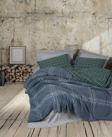 Lenjerie de pat pentru o persoana Single XXL (DE), 2 piese, L'essentiel Maison, Isola, Amestec bumbac, Albastru