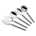 Set ustensile pentru gatit, Hermia, 645DRM1118, Inox, Polonic pentru sos: 21 cm (1 bucată), Argintiu / Negru