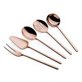 Set ustensile pentru gatit, Hermia, 645DRM1117, Inox , Polonic pentru sos: 20,5 cm (1 bucată), Auriu roz