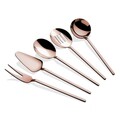Set ustensile pentru gatit, Hermia, 645DRM1124, Inox , Polonic pentru sos: 21 cm (1 bucată), Auriu roz