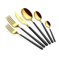 Set tacamuri, Hermia, 645DRM1223, Inox, Lingură de masă: 21,3 cm (6 bucăți), Aur/Negru