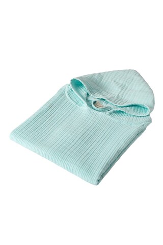 Poncho pentru copii, L'essentiel Maison, Juno, 54x60 cm, Bumbac, Verde menta