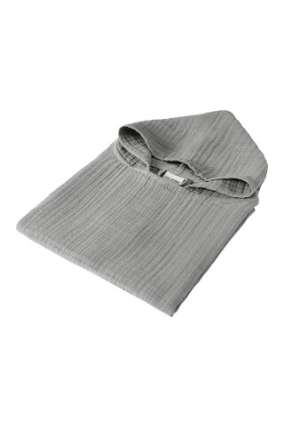 Poncho pentru copii, L'essentiel Maison, Juno, 74x80 cm, Bumbac, Gri