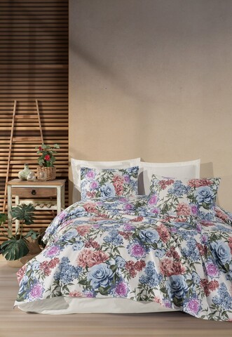 Cuvertura pique Single, L'essentiel Maison, Lotus, Bumbac, Albastru