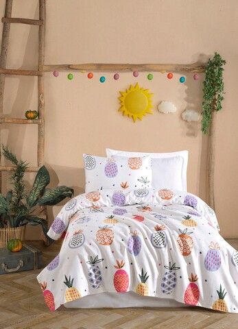 Set cuvertura pique Single, L'essentiel Maison, Iva, Bumbac, Multicolor