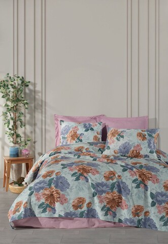 Set cuvertura pique dubla, L'essentiel Maison, Garden, Bumbac, Verde