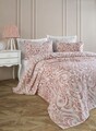 Set cuvertura pique dubla, L'essentiel Maison, Loop, Bumbac, Caramiziu