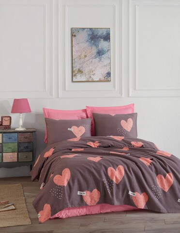 Cuvertura pique Single (FR), L'essentiel Maison, Jana, Bumbac, Roz