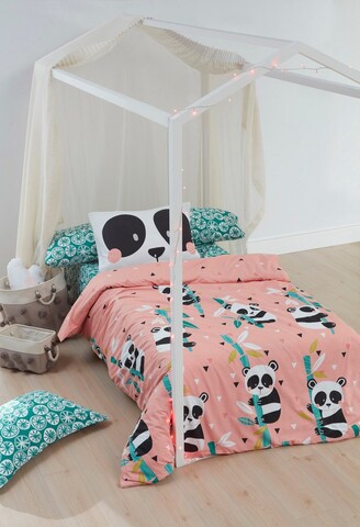 Lenjerie de pat pentru o persoana (FR), 2 piese, L'essentiel Maison, Panida, 65% bumbac/35% poliester, Roz