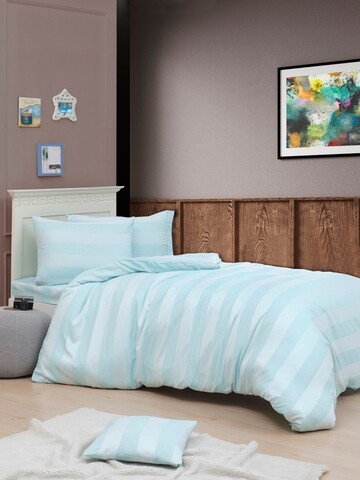 Set lenjerie de pat pentru o persoana Single XL (DE), 2 piese, L'essentiel Maison, Max Yollu Saten, Bumbac;Poliester, Verde menta