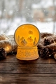Suport lumanare, Winter Globe, 10x10x13 cm, Bioplastic, Crem