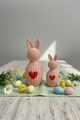 Set suporturi lumanari, Easter Bunny, Bioplastic, Pudră / Roșu