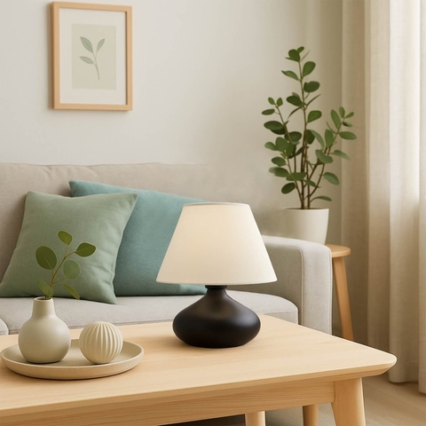 Lampa de masa, Opviq, 780SGN2155, Crem/Negru