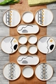 Set de mic dejun, Hermia, 430KSV1351, Platou: 25 x 11 x 3,5 cm (2 bucăți), Multicolor