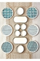 Set de mic dejun, Hermia, 430KSV1385, Platou: 25 x 11 x 3,5 cm (2 bucăți), Multicolor