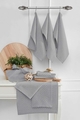 Set prosoape de bucatarie, Hermia, 994PRL1135, Dimensiune: 40 x 60 cm (10 bucăți), Gri inchis